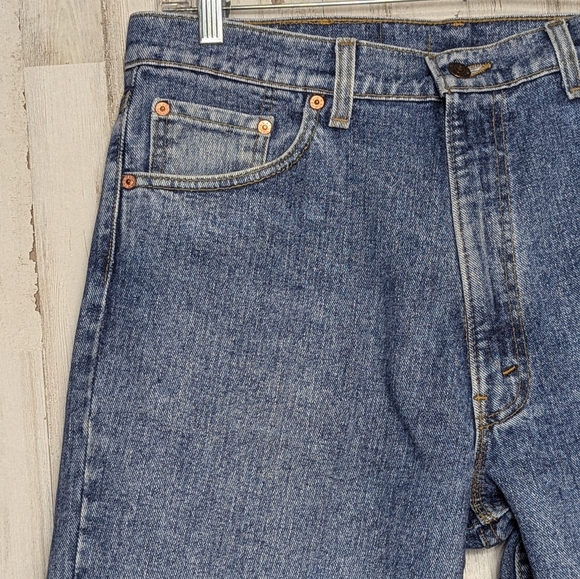 Vintage 90s Levi's 554 Straight Leg Jeans Men's 36 x 34 Made in USA Med Wash - Picture 4 of 11